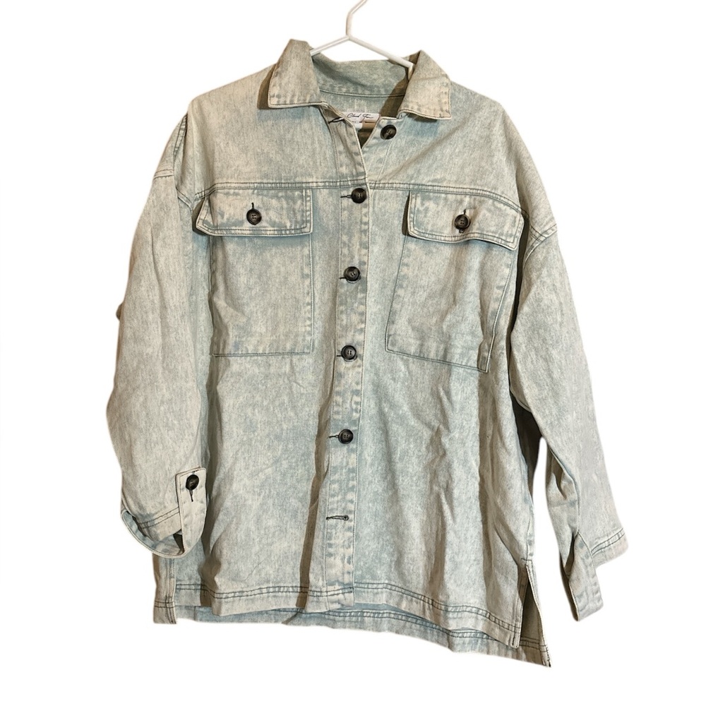 Light Denim Button-Up Jacket